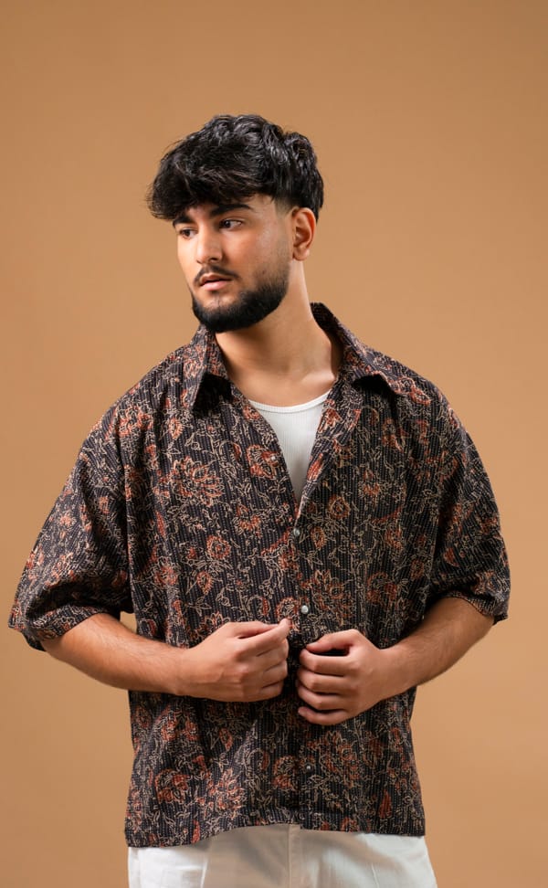 DSC09260 Rahul Oversized (Rust-Brown Floral)