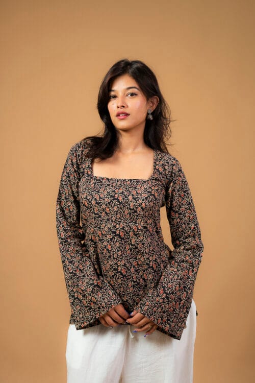 Laila (Black Floral, Deep Back)