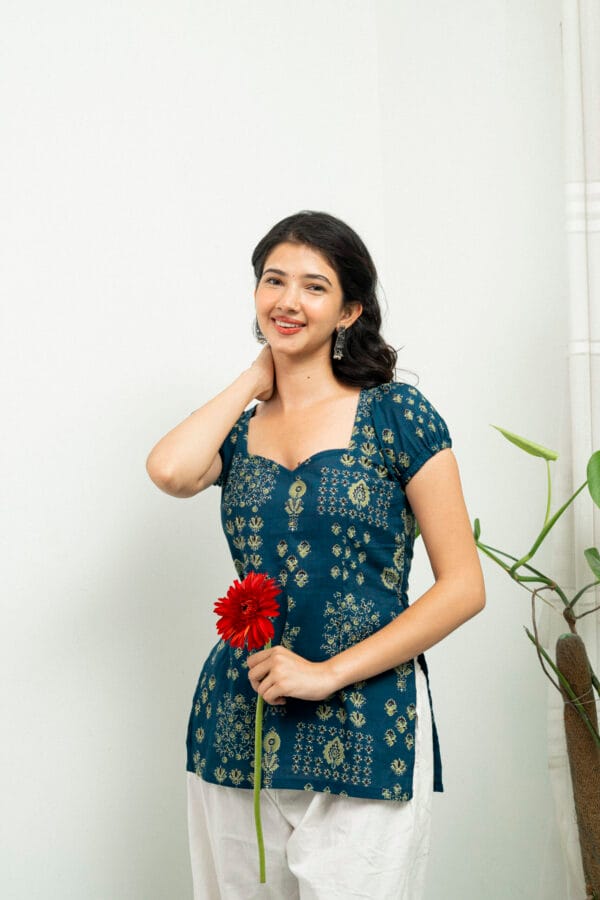 DSC02271 Vina (Blue, Sweetheart, Puffy Sleeves)