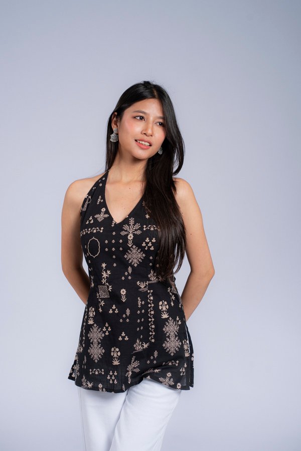 DSC07760 Kajal - Black Halter Neck