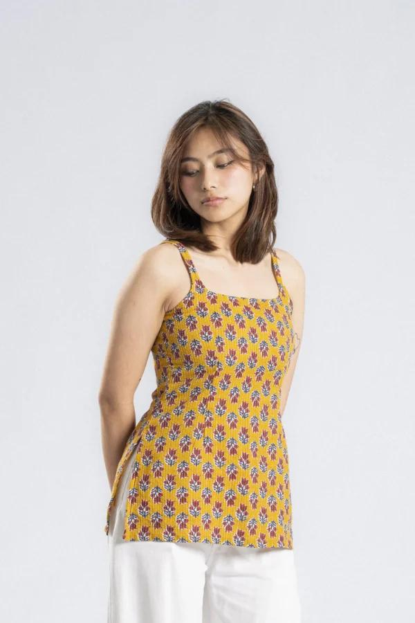 Tikki (Yellow Open Back Single Strap Top)