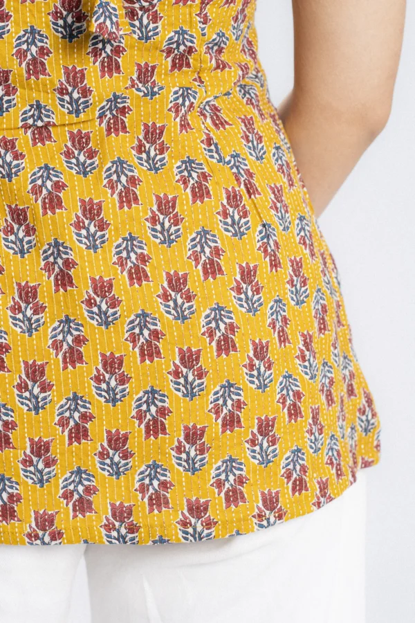 Tikki (Yellow Open Back Single Strap Top)