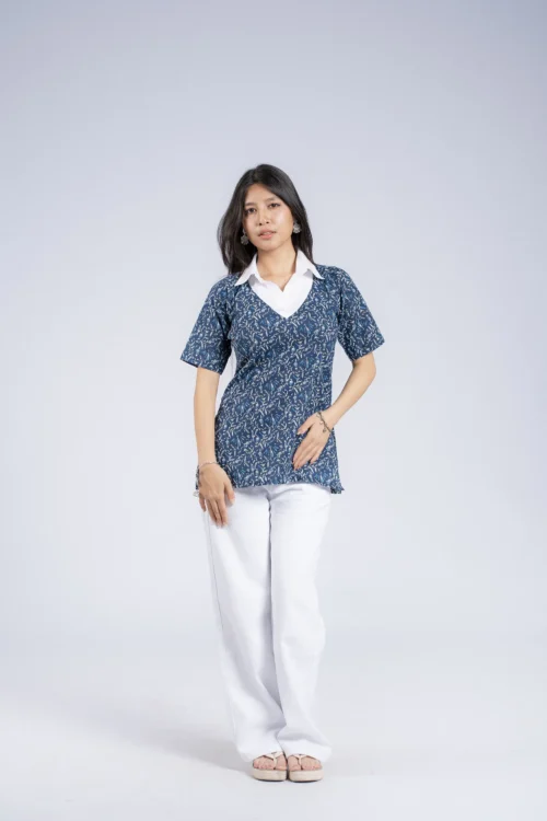 Annie (Blue & White Semi-Formal Kurti )