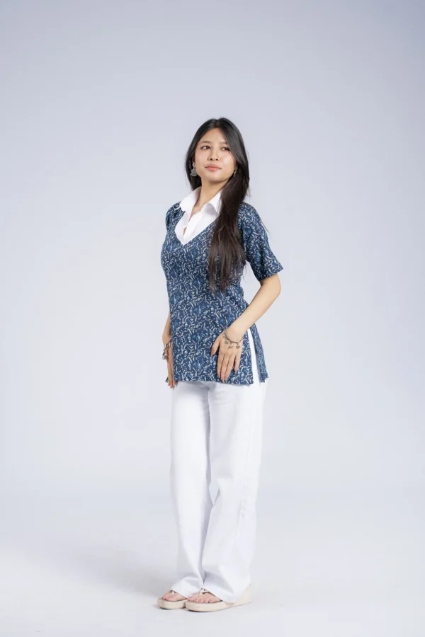 Annie (Blue & White Semi-Formal Kurti )