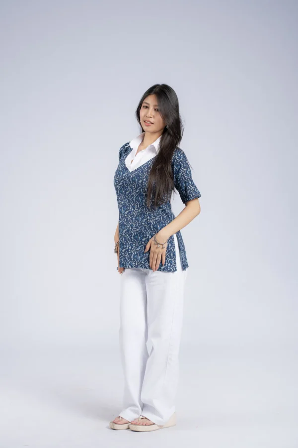Annie (Blue & White Semi-Formal Kurti )