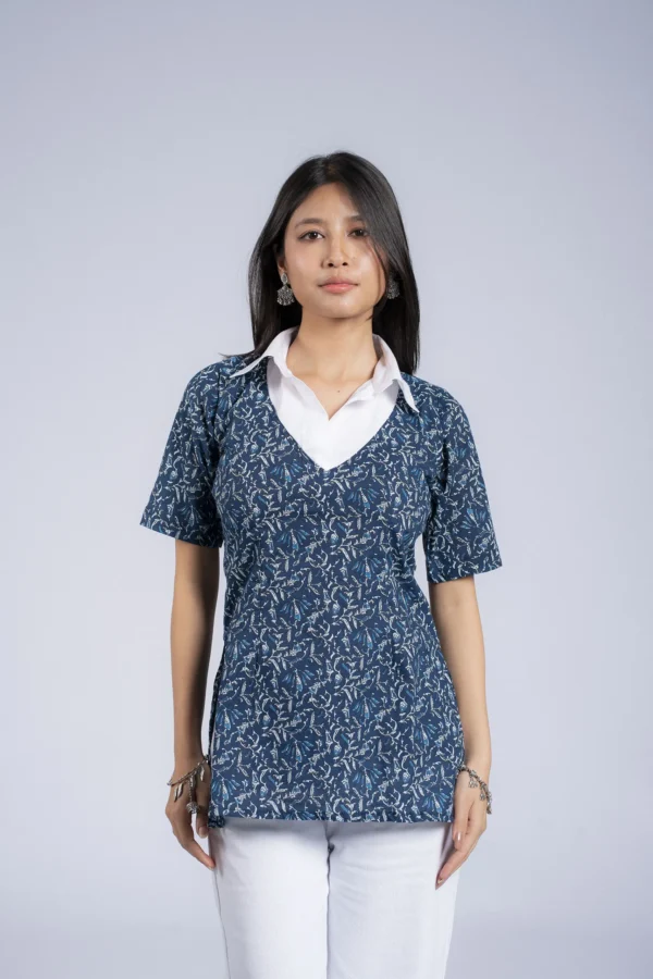 Annie (Blue & White Semi-Formal Kurti )