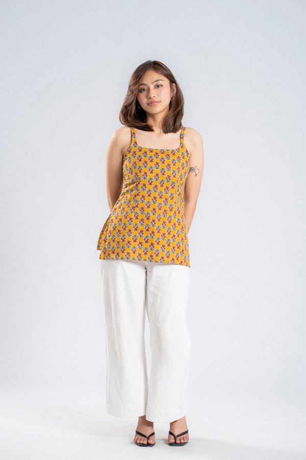 DSC05773 Tikki (Yellow Open Back Single Strap Top)