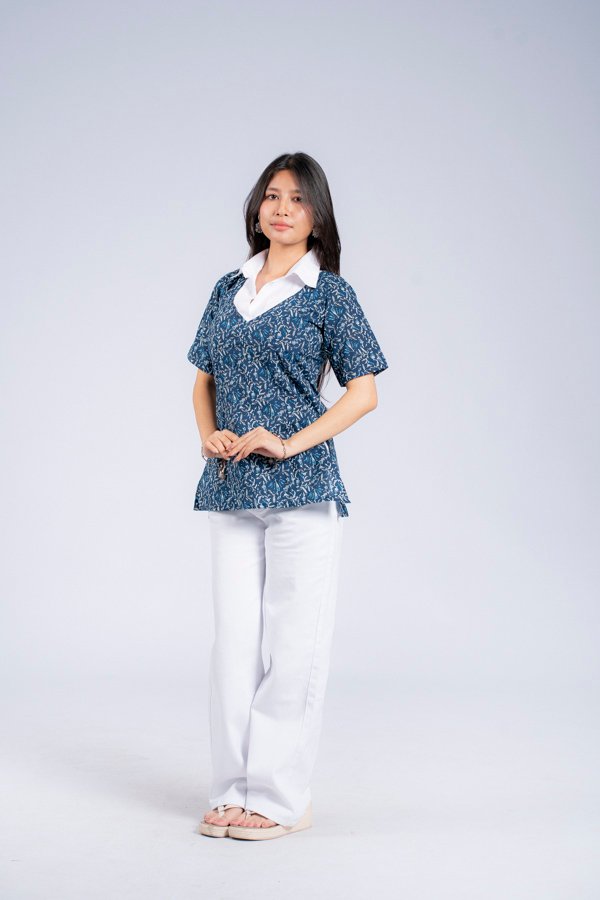 DSC08147 Annie (Blue & White Semi-Formal Kurti )