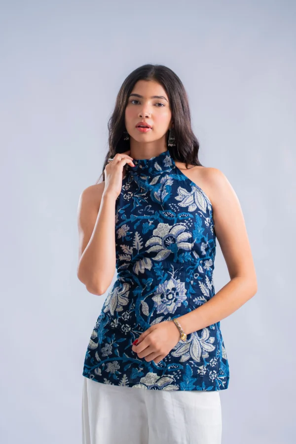 Lea ( Blue-Halter Neck )