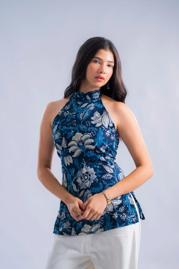 Lea ( Blue-Halter Neck )