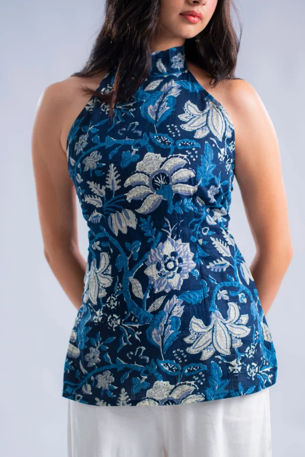 Lea ( Blue-Halter Neck )
