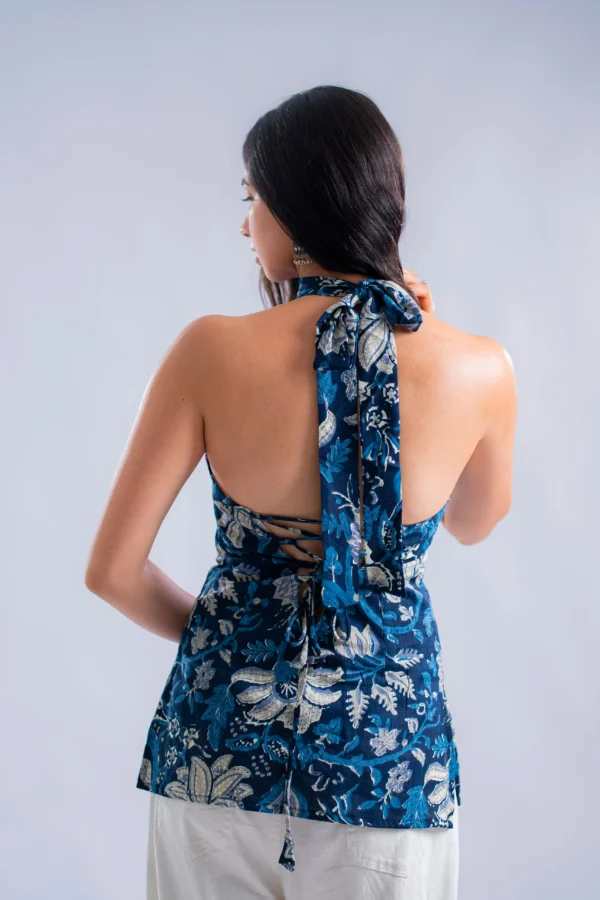 Lea ( Blue-Halter Neck )